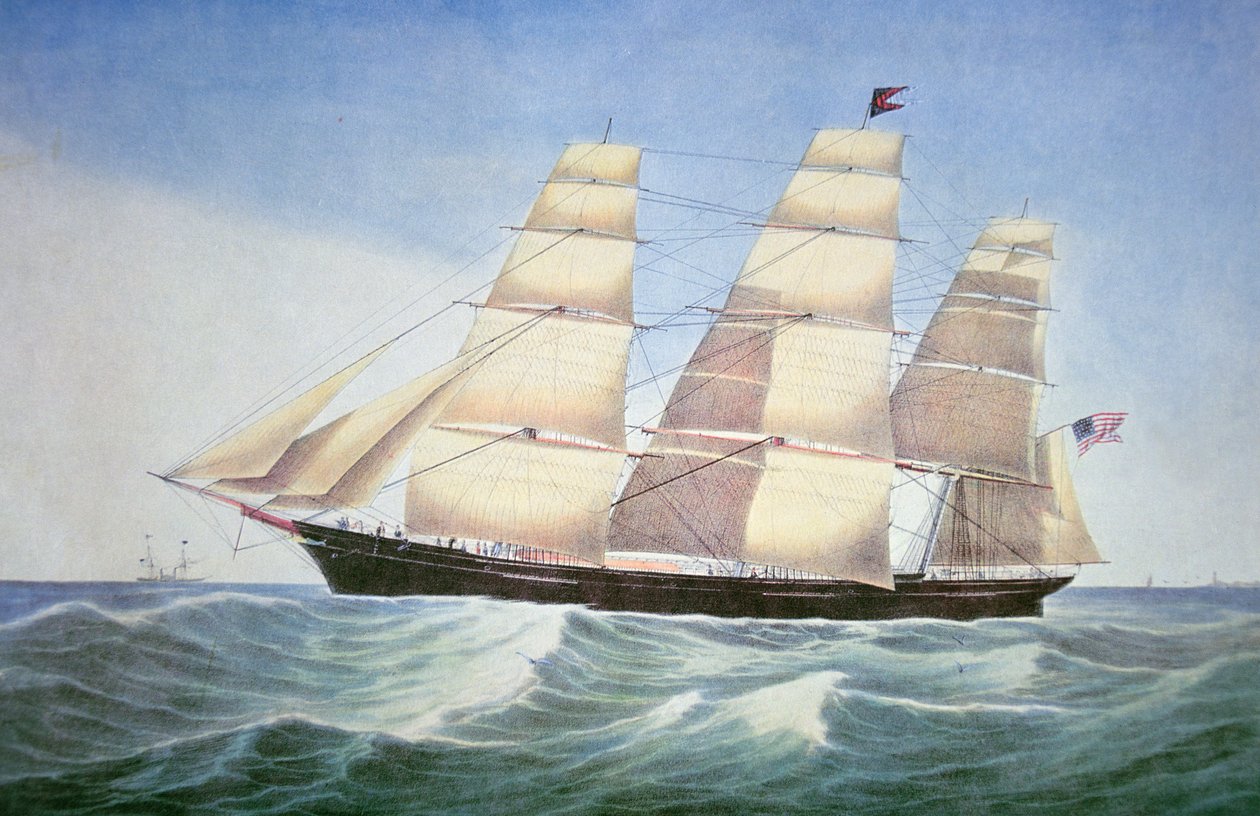 Sovereign of the Seas, litografi av Nathaniel Currier (1813-88) av American School