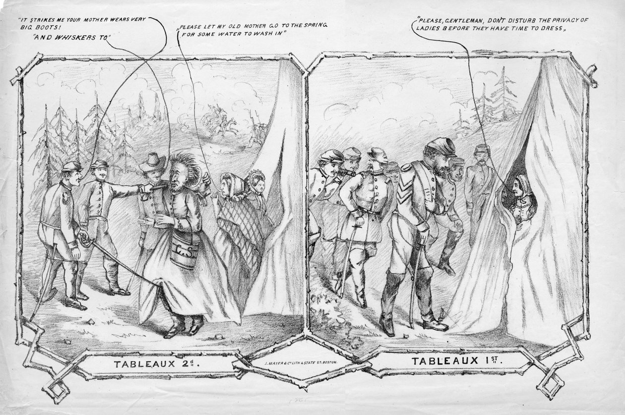 Tableaux 2nd, Tableaux 1st, utgitt av J. Mayer & Co. Lith., Boston, ca. 1865 av American School