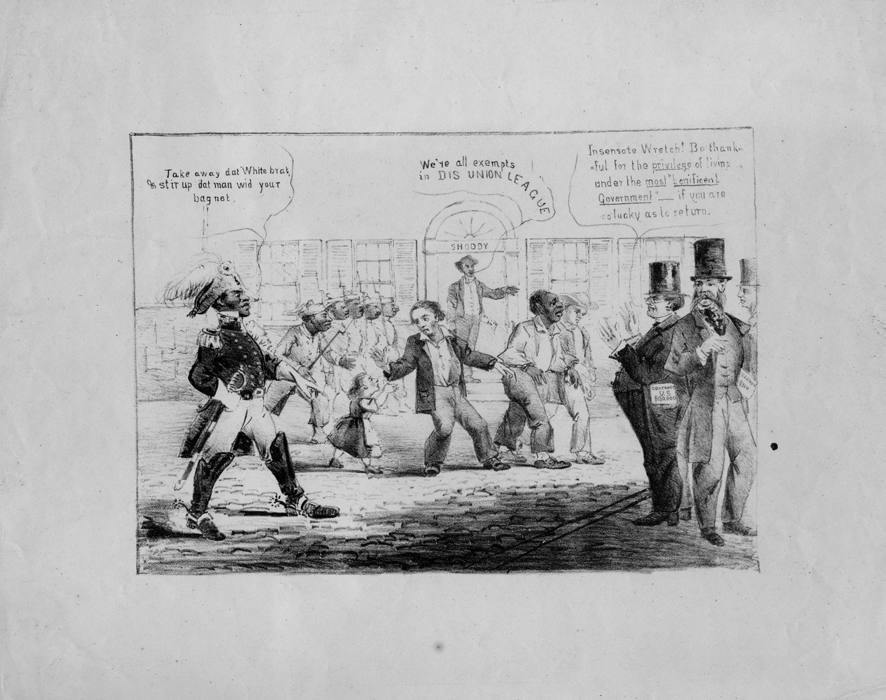 [Take away dat white brat], ca. 1867, av American School