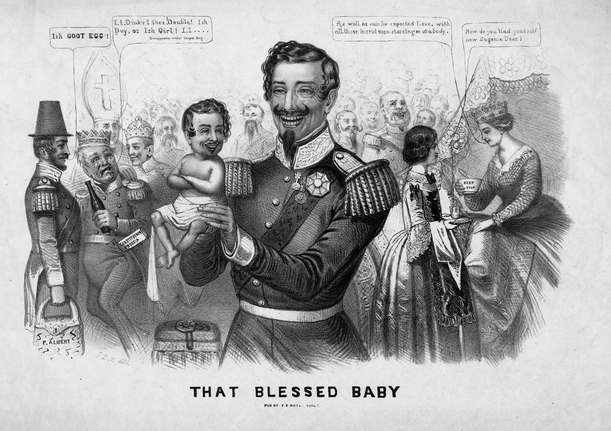 Den velsignede babyen, utgitt av John L Mage, Philadelphia, ca. 1869 av American School