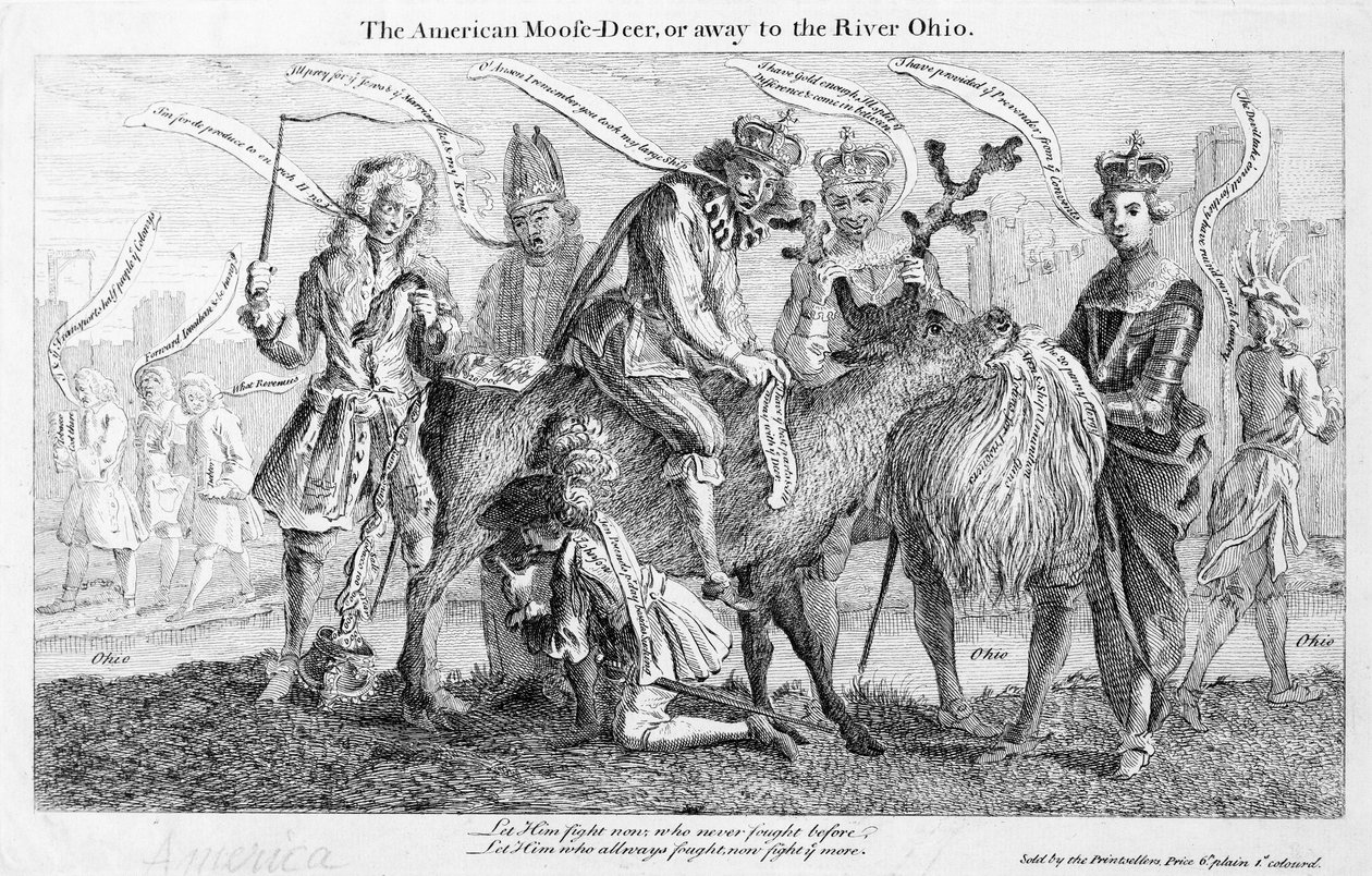 American-Moose Deer eller, bort til elven Ohio av American School