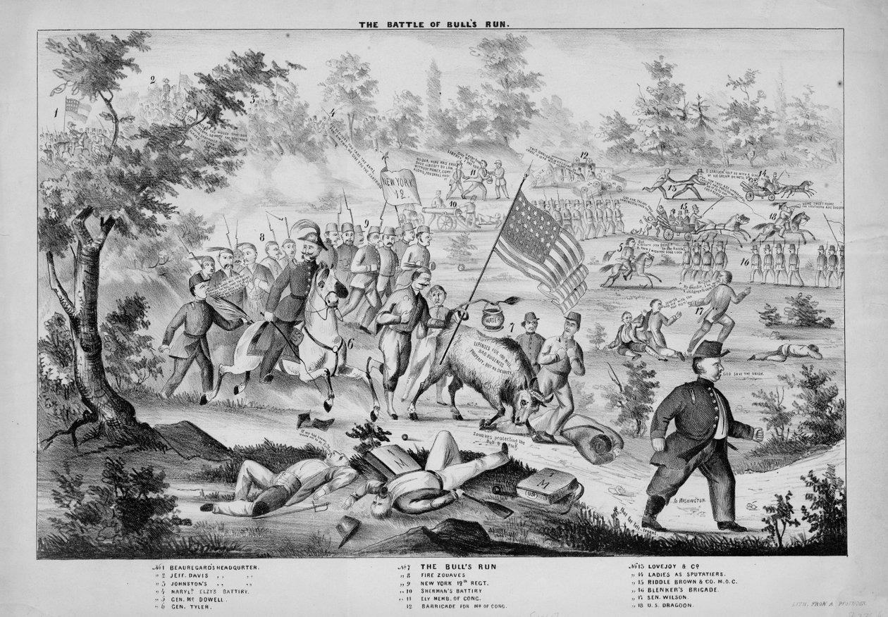 Slaget ved Bulls Run, ca. 1861 av American School