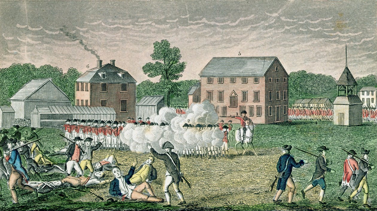 Slaget ved Lexington, 19. april 1775, fra 
