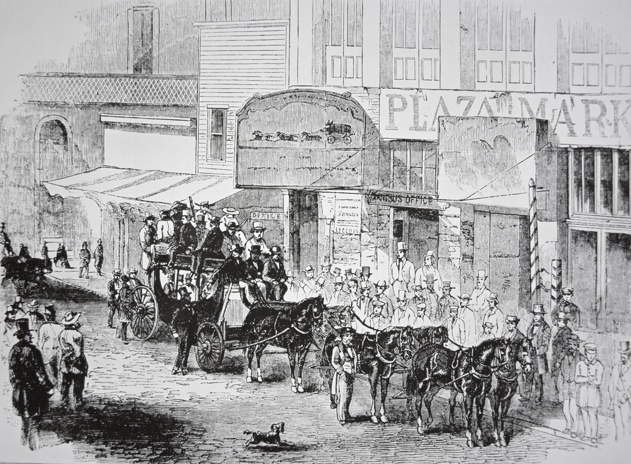 Butterfield Overland Mail Coach, publisert i Harper's Weekly av American School