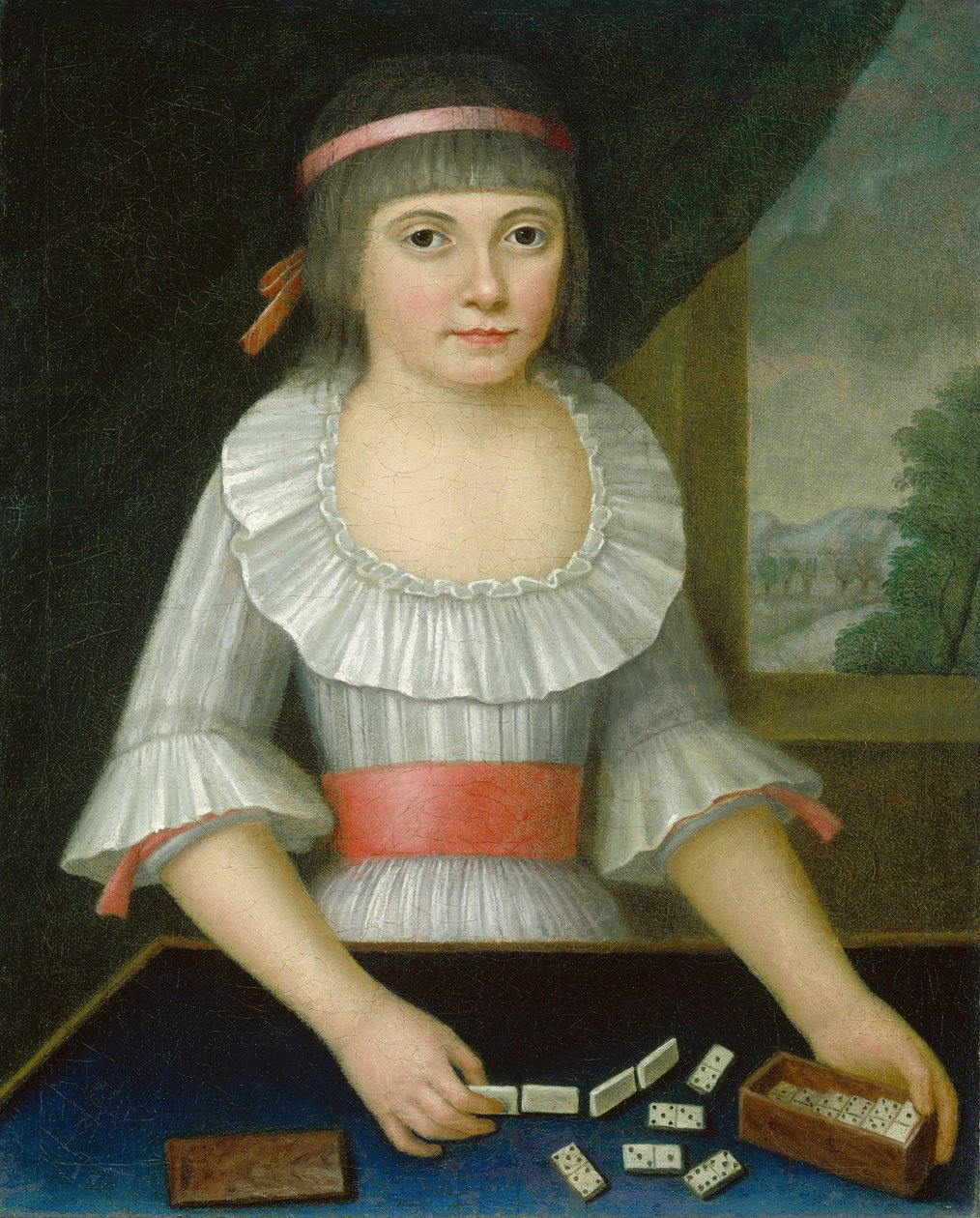 Domino-jenta, ca. 1790 av American School