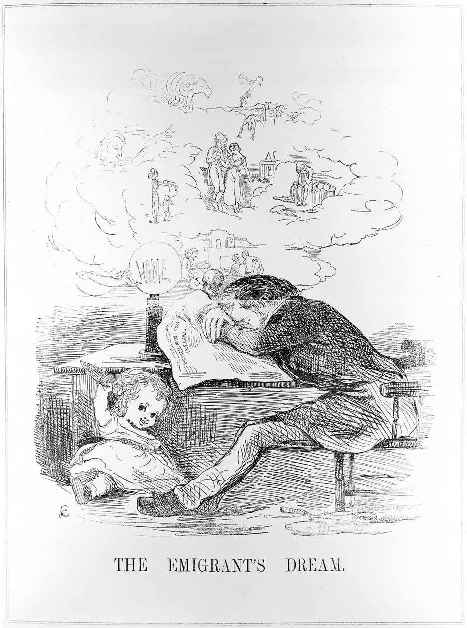 The Emigrants Dream, publisert i Yankee Doodle, 20. mars 1847 av American School