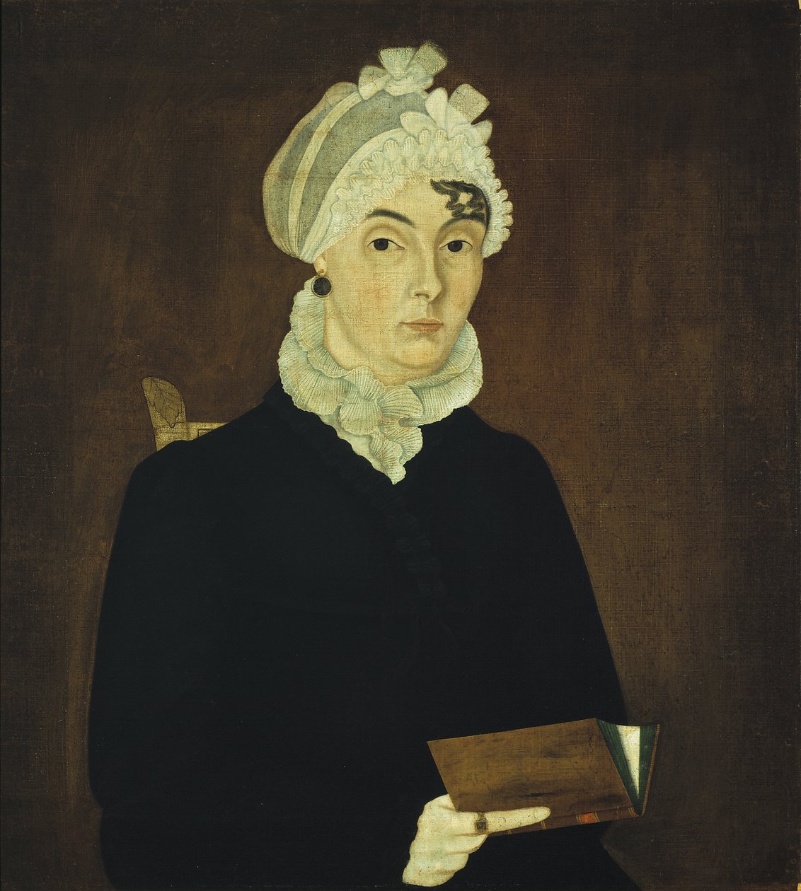 The Lady from Hornell, ca. 1810 (olje på trepanel) av American School