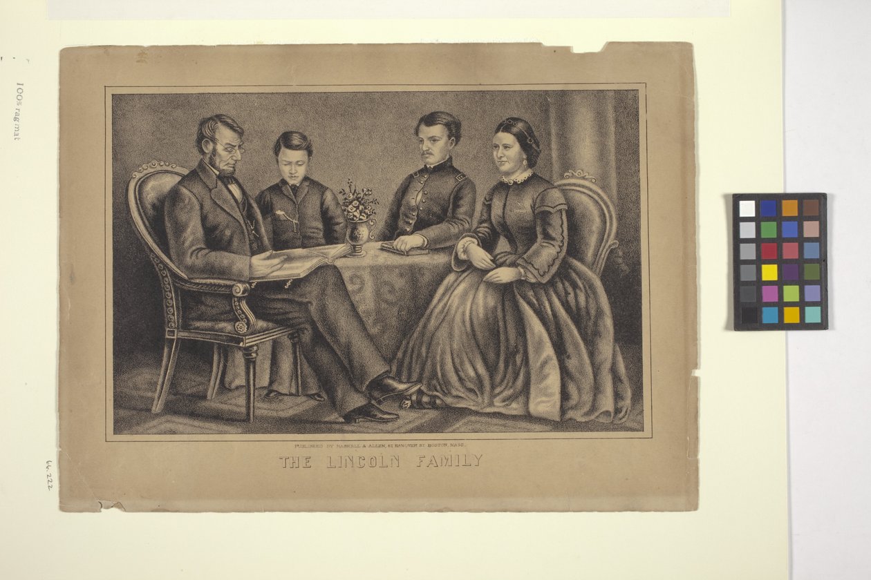 Lincoln-familien (litografi) av American School
