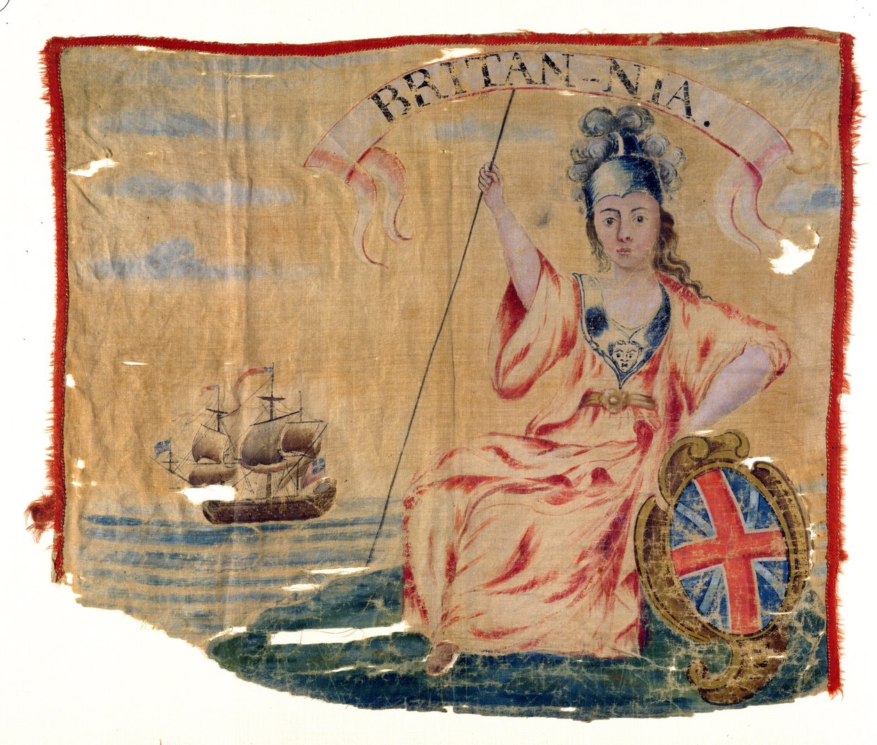 Louisbourg Britannia-flagget, 1745 (bomull) av American School