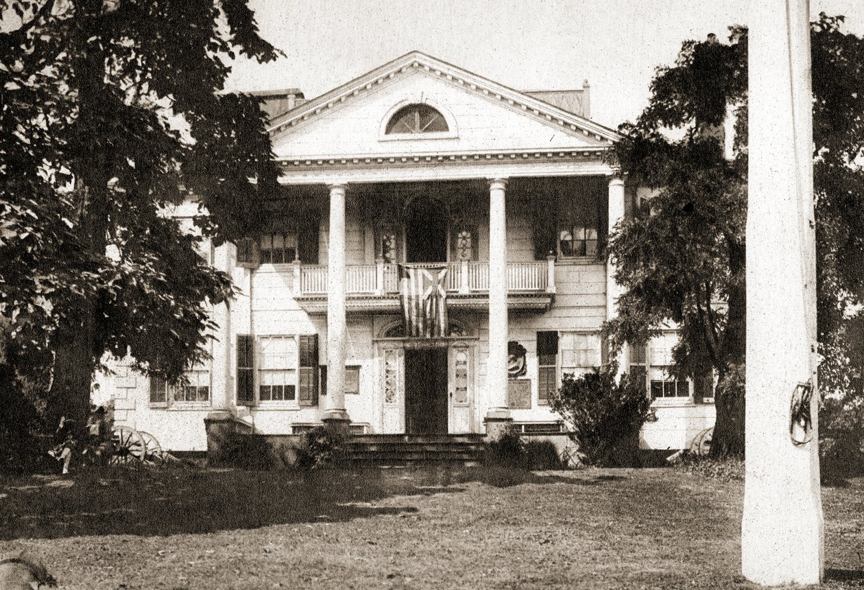 The Morris-Jumel Mansion, New York City, 1915 (sepia tone dyptrykk) av American School