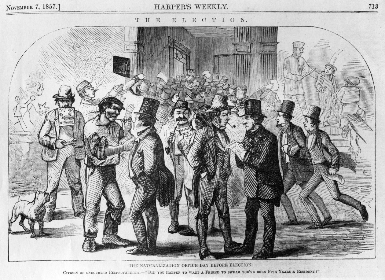 The Naturalization Office Day Before Election, publisert i Harper