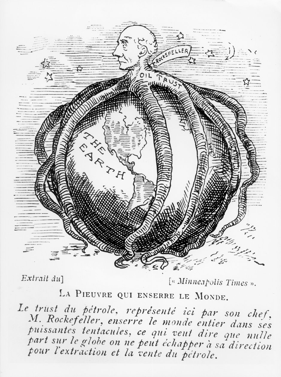 The Octopus Who Strangles the World, tegneserie fra The Minneapolis Times, gjengitt i Lectures Pour Tous, 1902-03 av American School