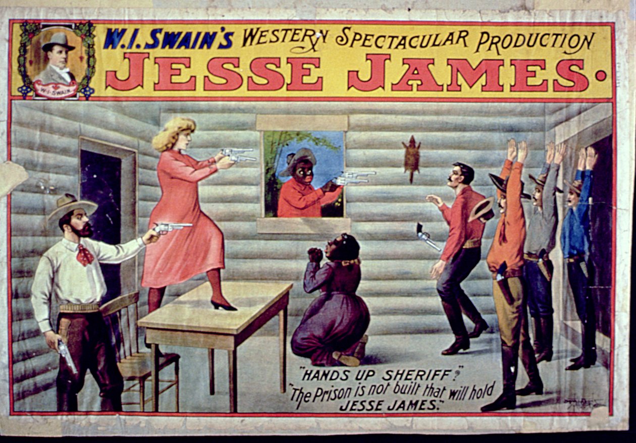 Fengselet er ikke bygget som vil holde Jesse James, annonse for WI Swains spektakulære produksjon av Jesse James av American School