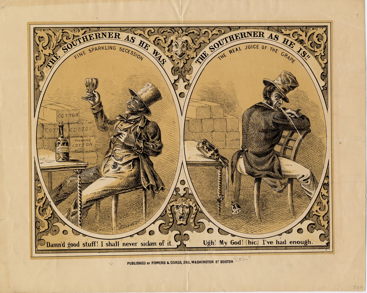 Sørlendingen som han var, sørlendingen som han er, utgitt av Powers & Cross, Boston, ca. 1863 av American School