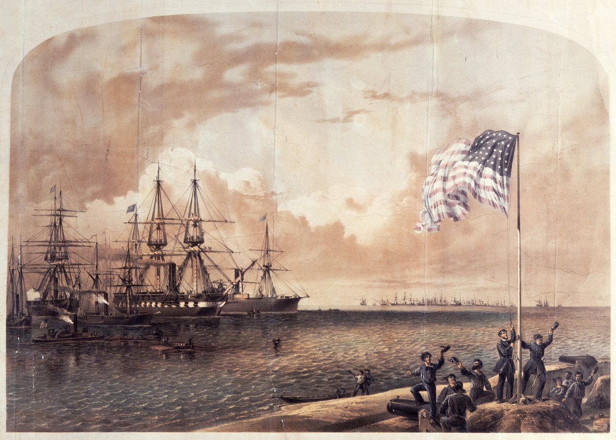 Union Victory i Port Royal, 7. november 1861, gravert av Shearman og Hart, 1861 av American School