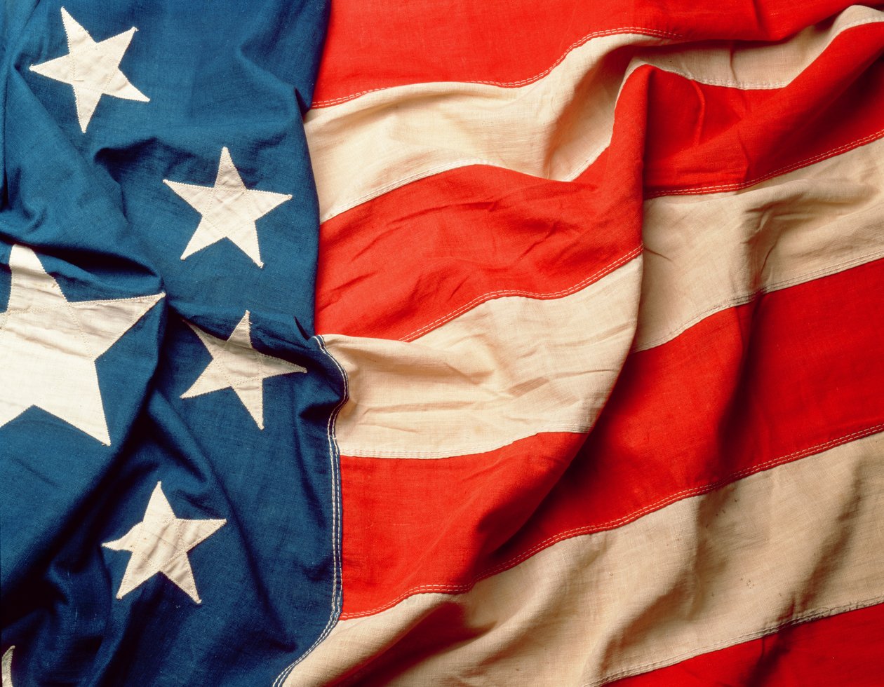 USAs flagg , før 1912 (tekstil) (detalj) av American School