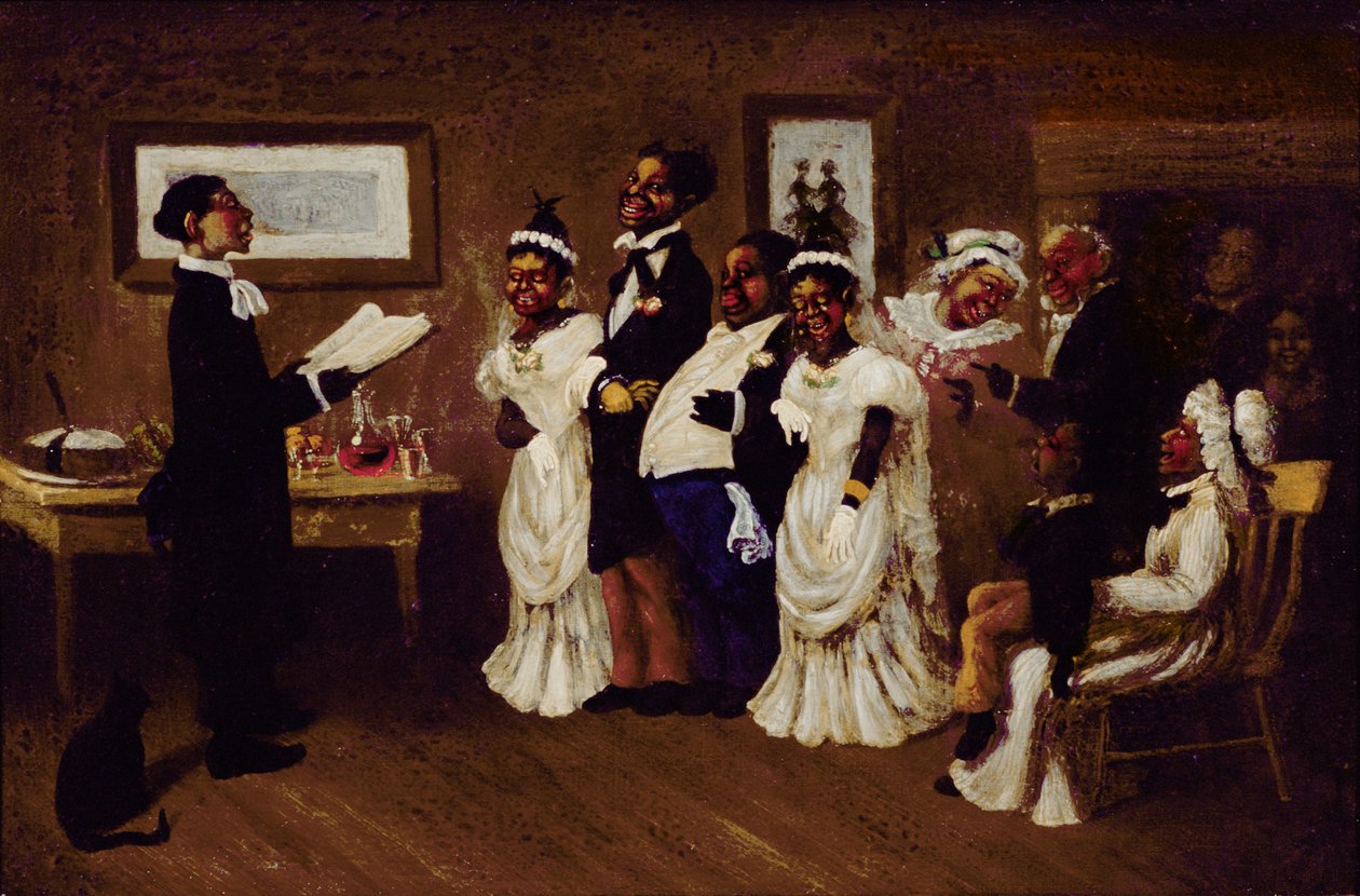Bryllupet, ca. 1850 av American School