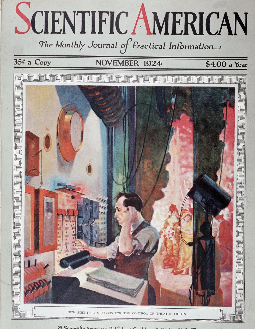 Det elektriske bildet av lysene til et teater - i "" Scientific American"", november 1924 V av American School