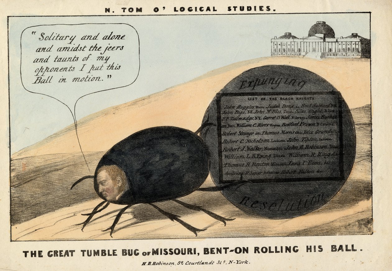 Den store tumlefeilen i Missouri: Benton ruller ballen sin, 1837 av American School