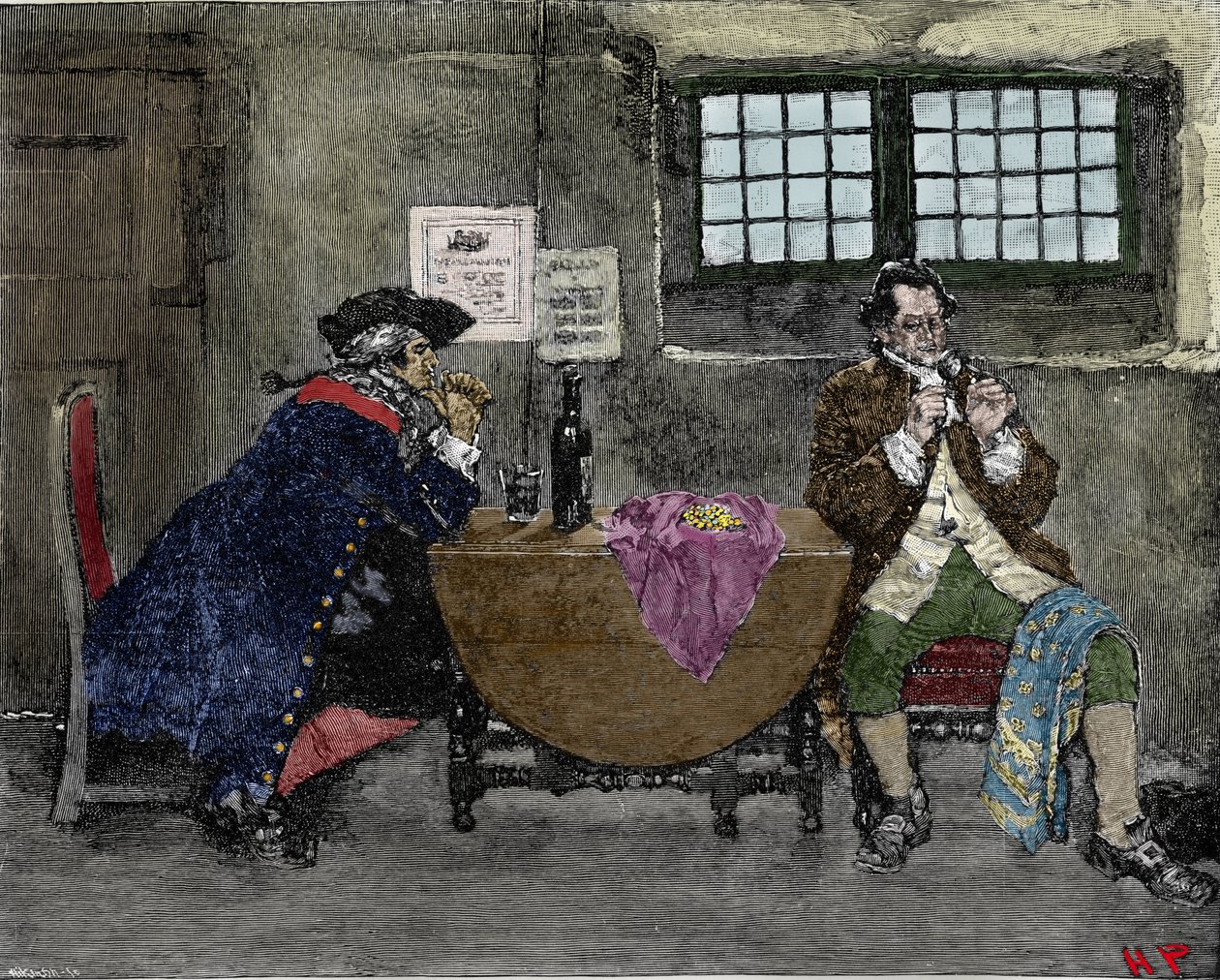 Hackeren Henry Every (John Avery, Long Ben, Benjamin Bridgeman) (? -1695) selger smykker gjenvunnet under fiendtlige angrep Illustrasjon av Howard Pyle (1853-1911) av American School