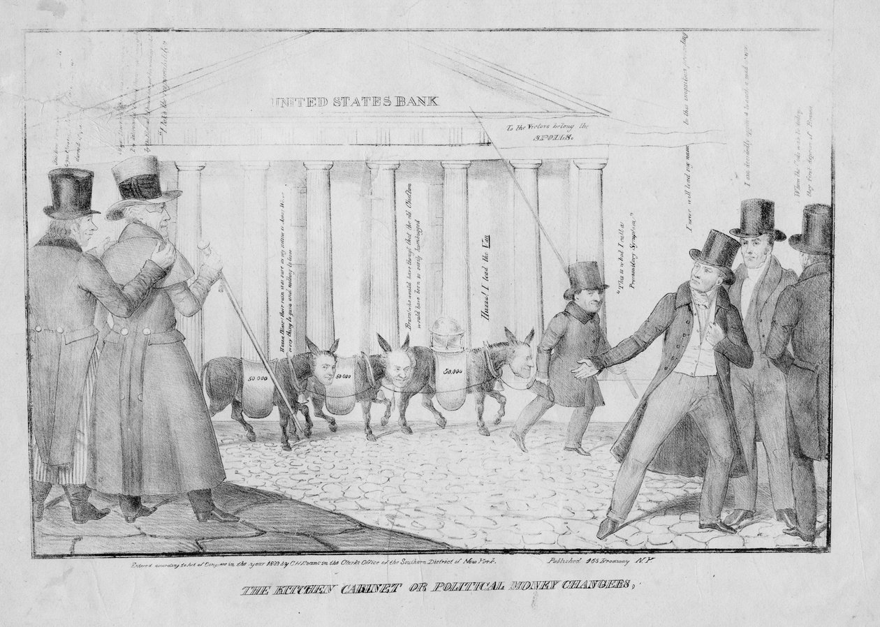 Kjøkkenskapet, eller, politiske pengevekslere, 1833 av American School