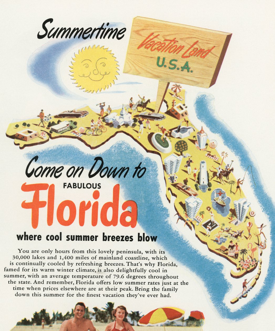 Turistkart over Florida av American School