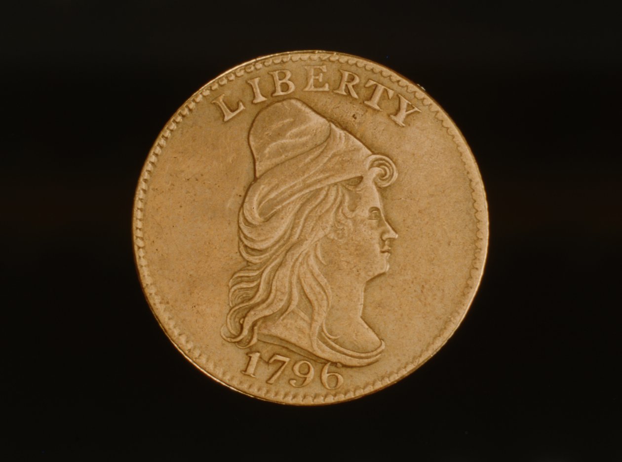 Turban head quarter eagle, 1796 (metall) av American School