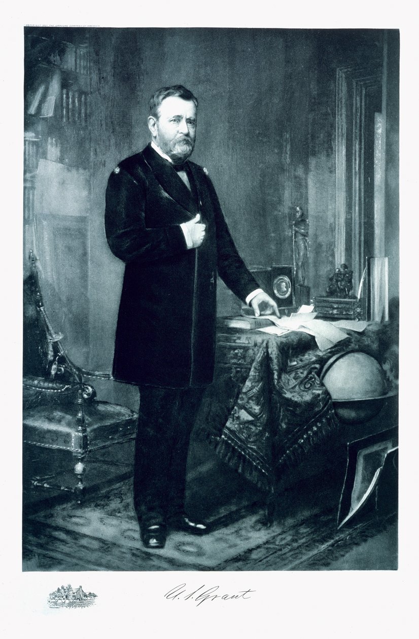 Ulysses S. Grant, 18. president i USA, pub. 1901 (fotogravyr) av American School