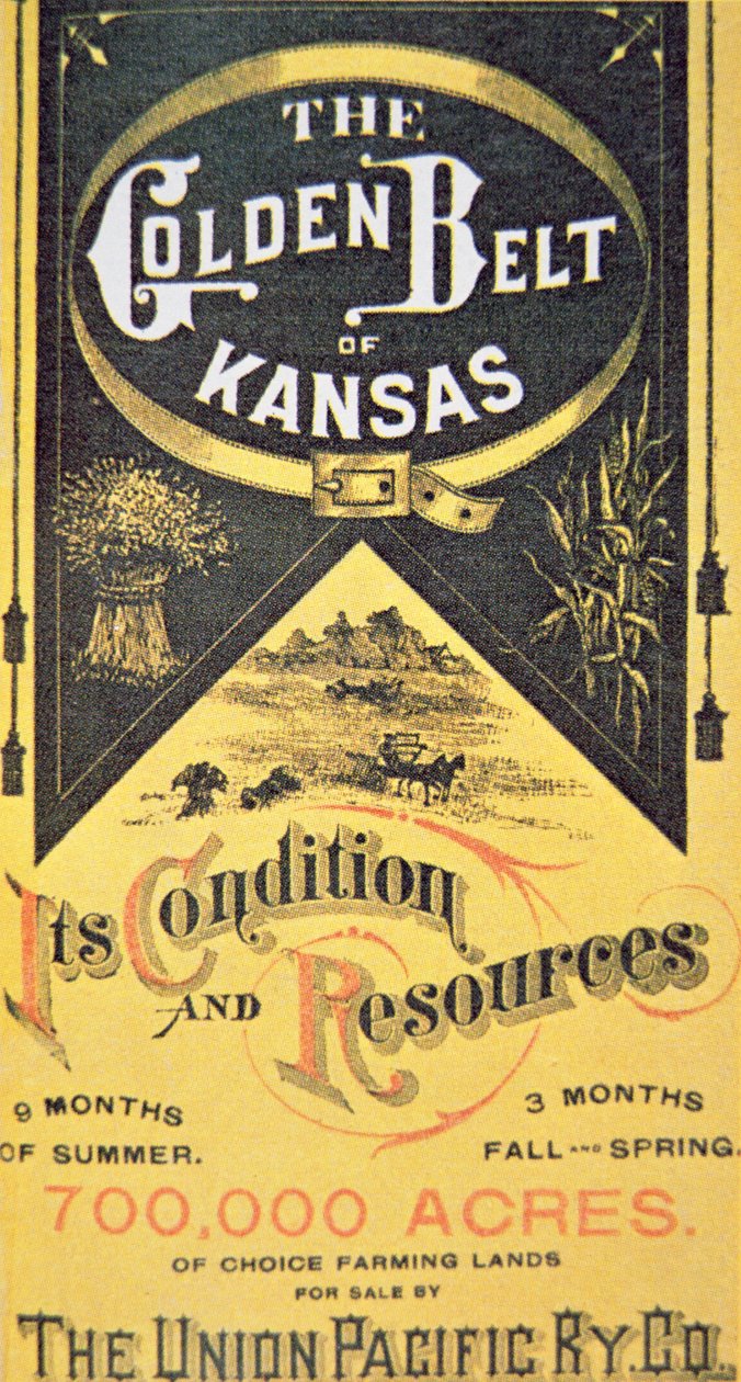 Union Pacific Railroad-plakat, ca. 1880 (litho-farge) av American School