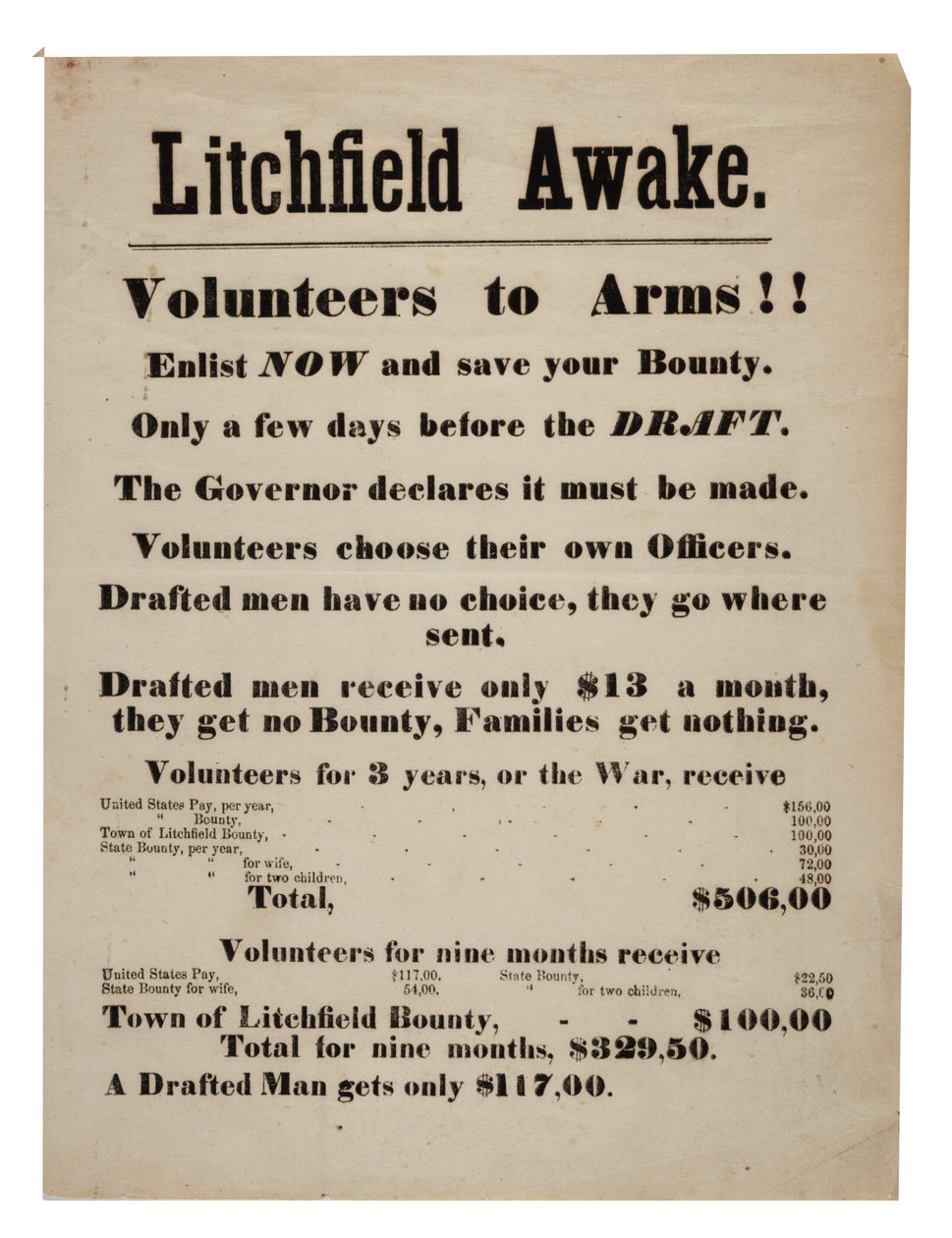 Unions rekrutteringsplakat, 1863 av American School