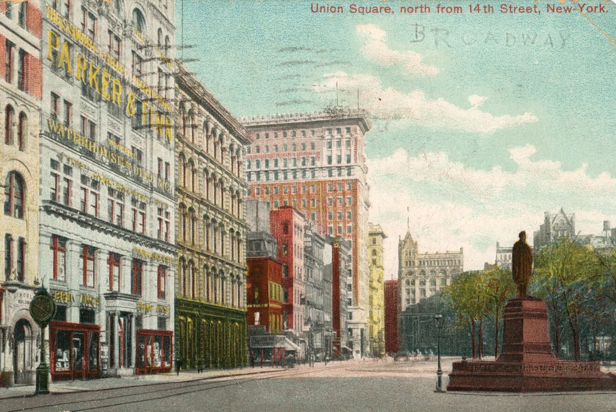 Union Square, nord fra 14th Street, New York, ca. 1900-10 av American School