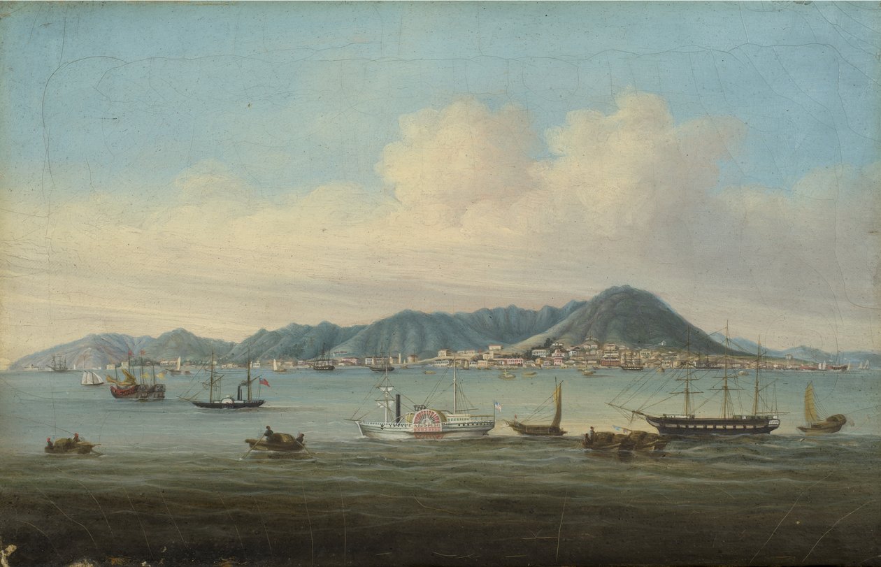 Utsikt over Hong Kong, 1850 av American School