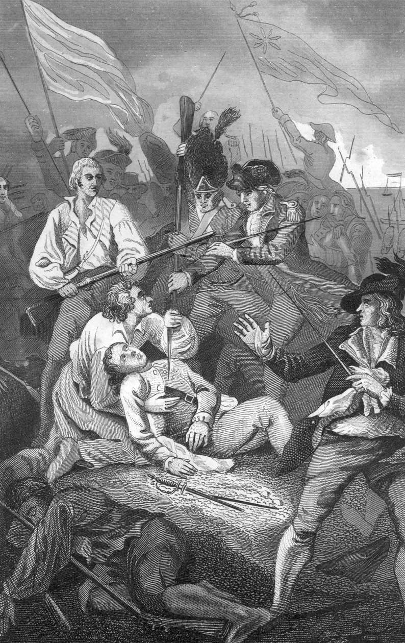 Utsikt over slaget ved Bunker Hill var et slag som ble utkjempet 17. juni av American School