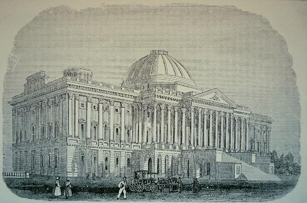 Utsikt over Capitol, ca. 1848 (gravering) av American School