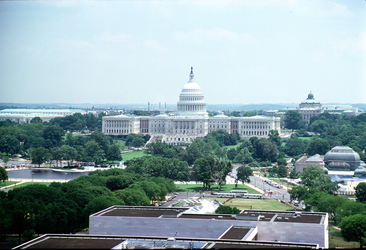 Utsikt over United States Capitol og National Mall av American School
