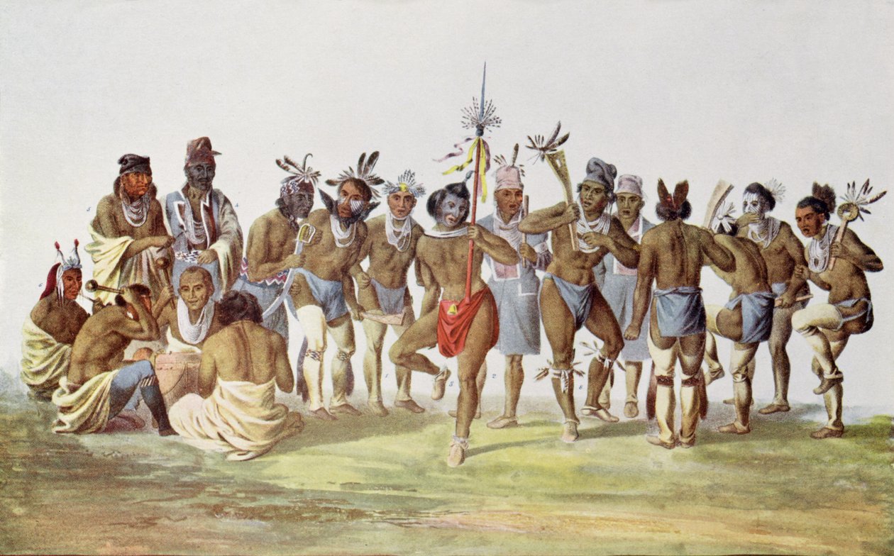 War Dance of the Sauks and Foxes, illustrasjon fra 