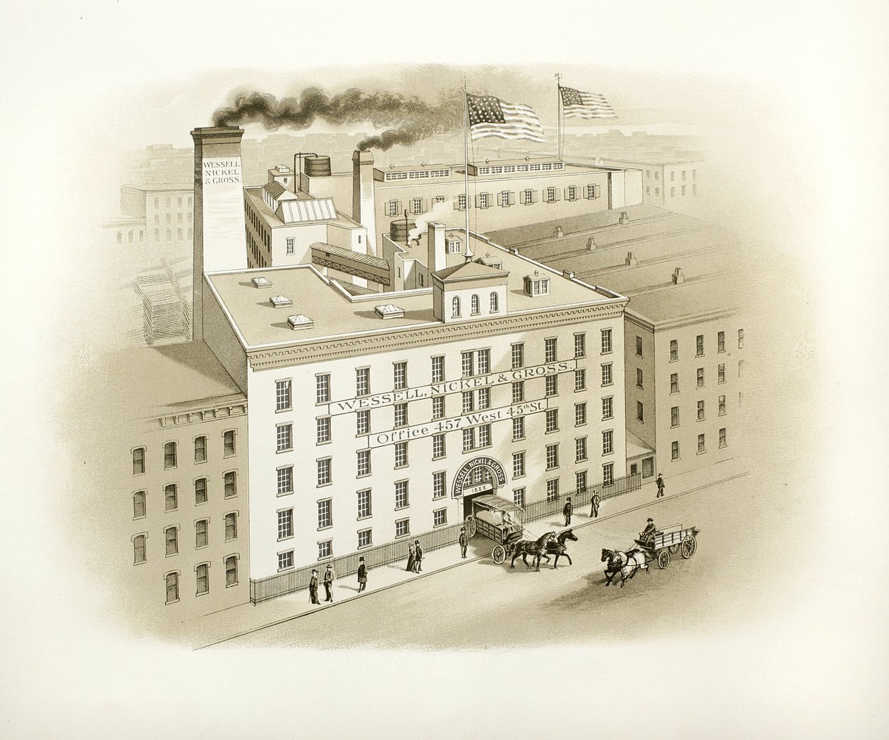 Wessell, Nickel & Gross Building, 1893 (trykt katalogillustrasjon) av American School