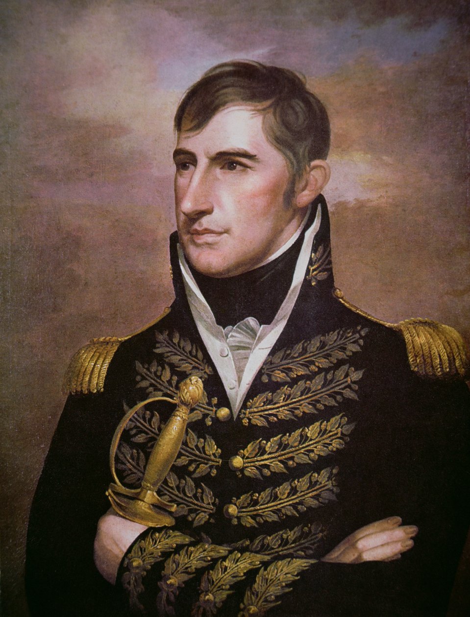 William Henry Harrison (1773-1841) (litho-farge) av American School