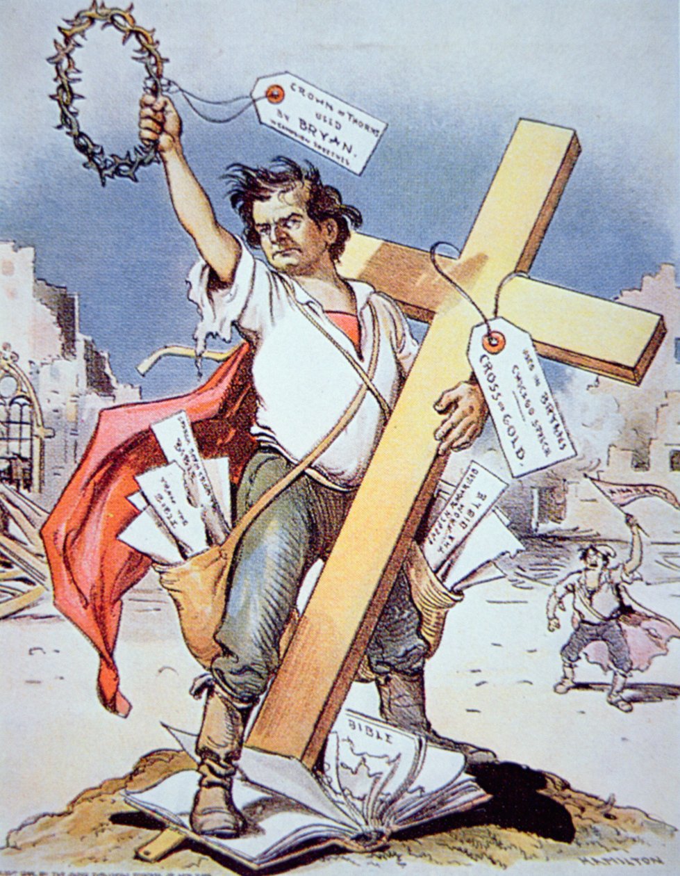 William Jennings Bryan (1860-1925) taler på en demokratisk konvensjon, Chicago av American School