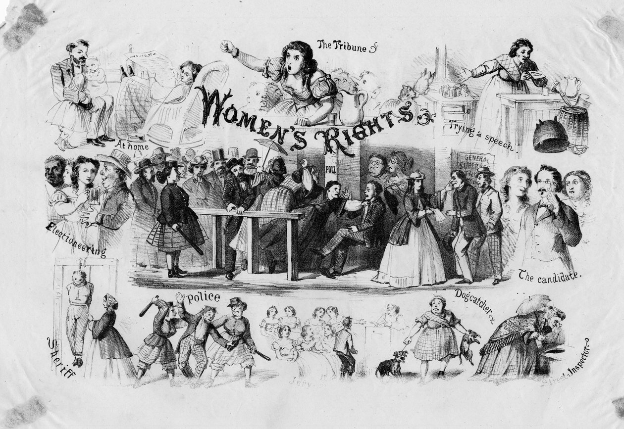 Kvinners rettigheter, c. 1870 av American School