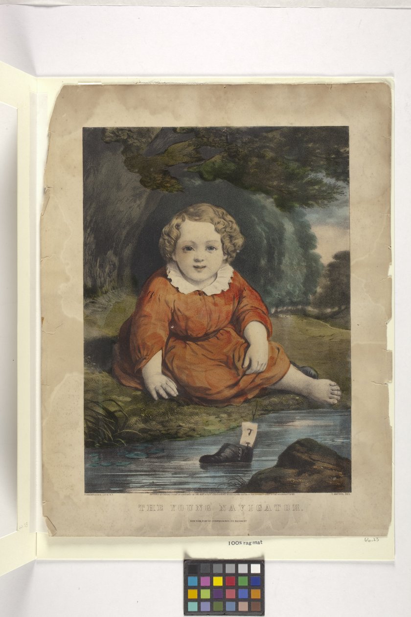 Young Navigator (håndfarget litografi) av American School