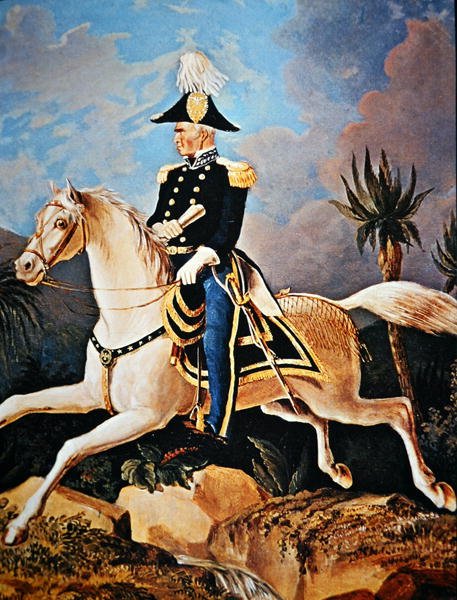 Zachary Taylor (farge litho) av American School