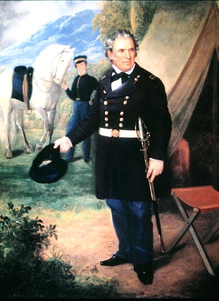 Zachary Taylor (farge litho) av American School