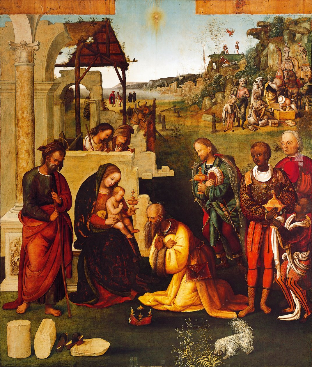 Tilbedelse av magi, av Amico Aspertini (1475-1552) av Amico Aspertini