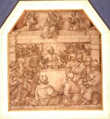 PD.2-1994 En doktor foreleser, studie for et begravelsesmonument av Amico Aspertini