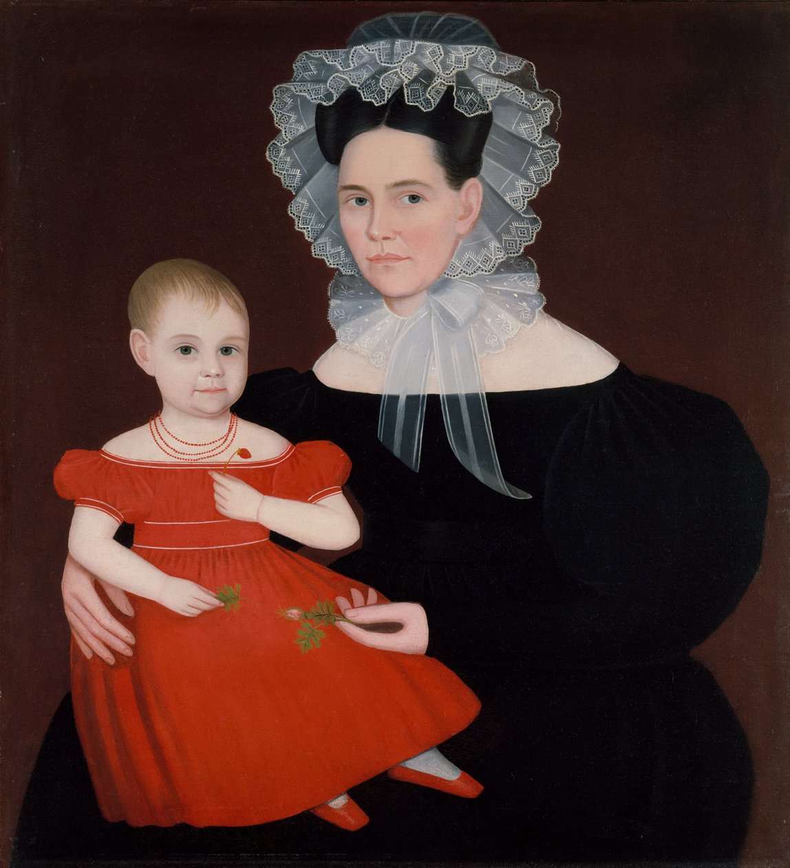 Fru Mayer og datter, 1835-40. av Ammi Phillips