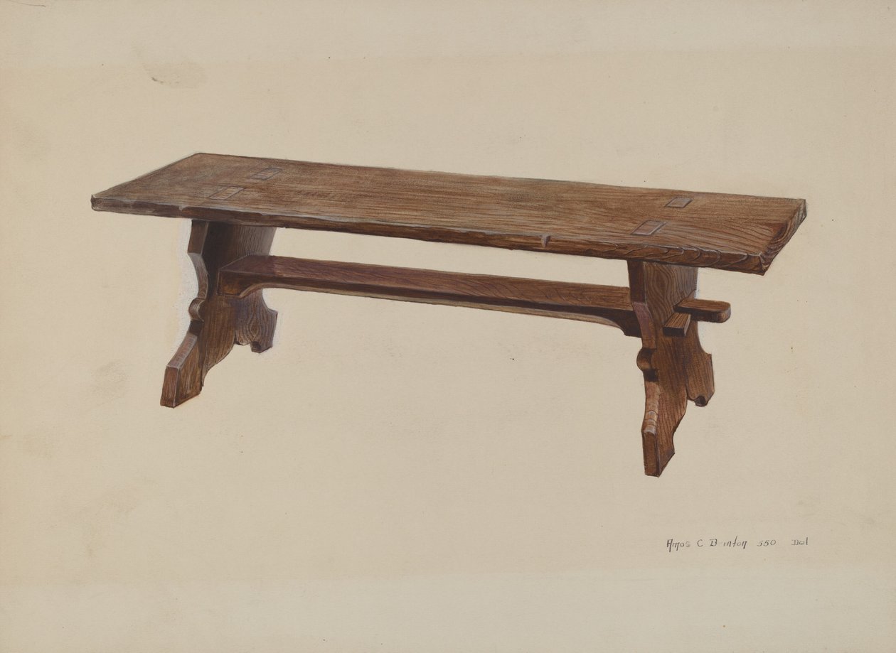 Moravisk kirkebenk av Amos C. Brinton