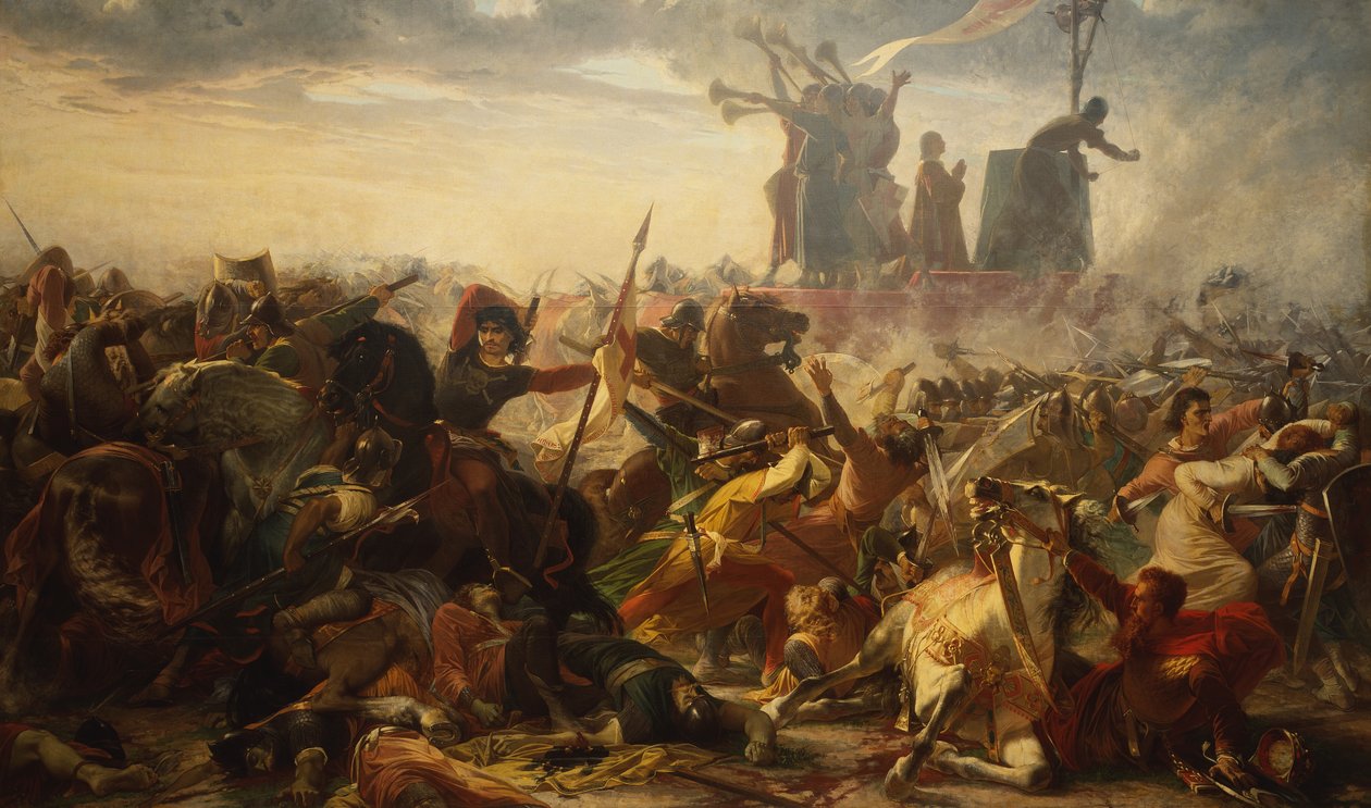 Slaget ved Legnano, 29. mai 1176, ca. 1860 (olje på lerret) av Amos Cassioli