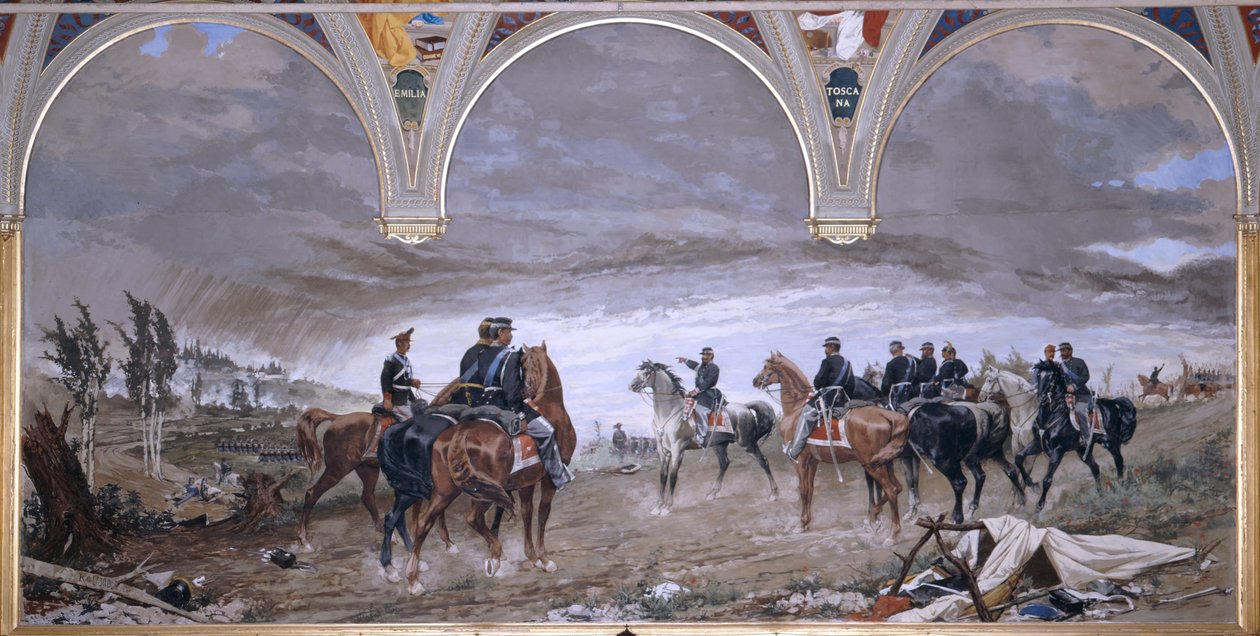 Slaget ved Solferino, 1886 av Amos Cassioli