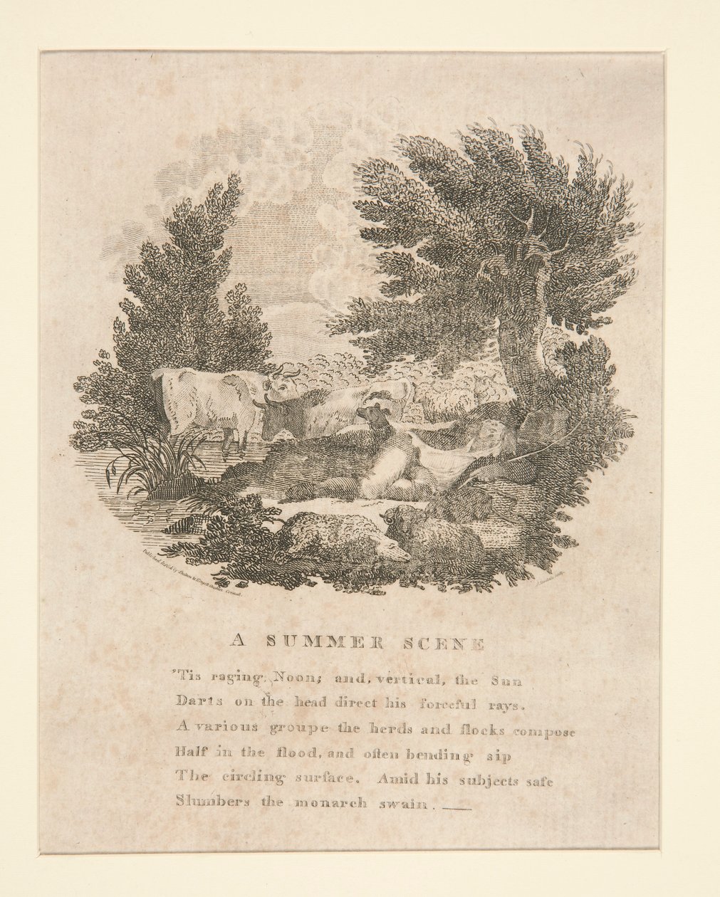En sommerscene (med vers) av Amos Doolittle